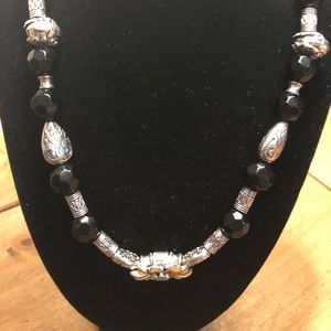 Beautiful black and silver necklace